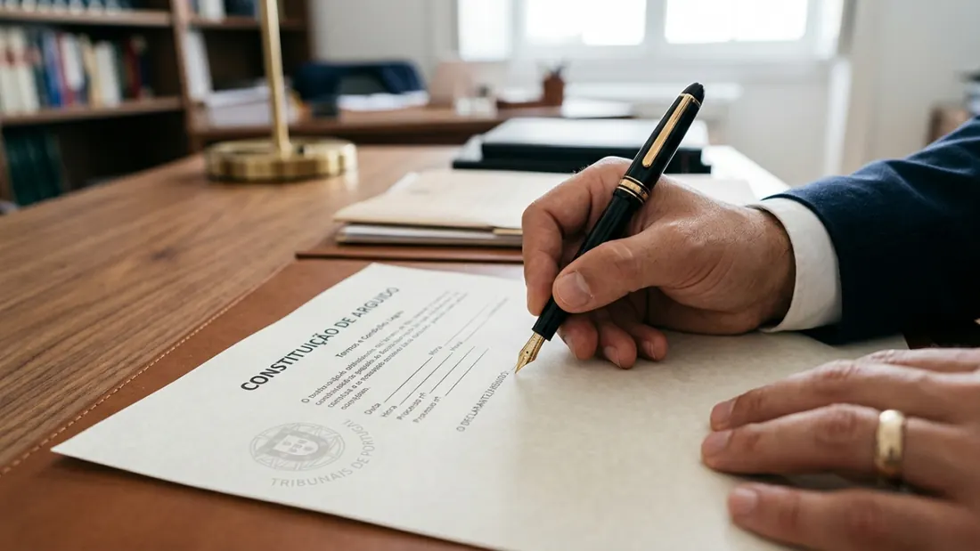 Assinatura do termo de constituição de arguido