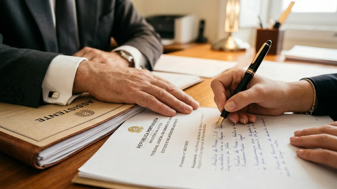 Advogada a rever documentos do processo