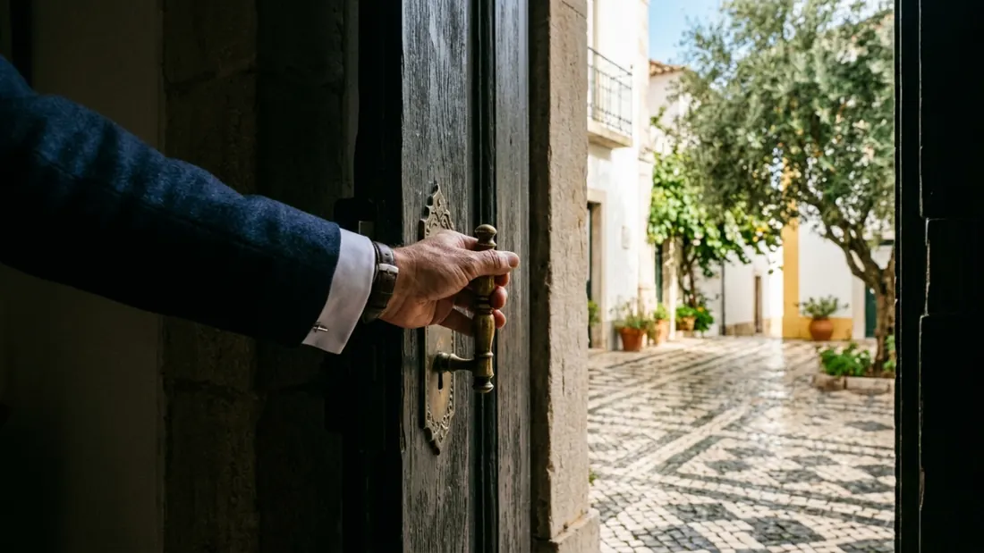 Porta de casa a abrir-se